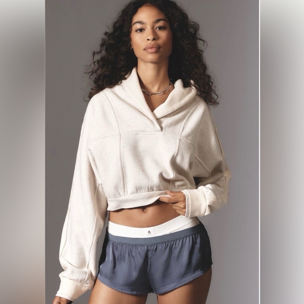Anthropologie Daily Practice V-Neck Shawl Collar Sweatshirt, Athleisure, Medium - Picture 2 of 12